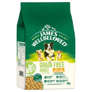 James Wellbeloved Grain Free Adult Dog Hypoallergenic, indyk i warzywa - 2 x 10 kg