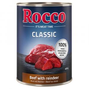5 + 1 gratis! Rocco Classic, 6 x 400 g - Wołowina i renifer