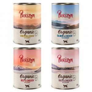 Korzystny pakiet Purizon Organic, 24 x 400 g - Pakiet mieszany (4 smaki)