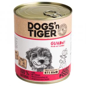 Dogs'n Tiger Adult, 6 x 800 g - Wołowina i dynia