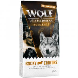 Dwupak Wolf of Wilderness „Elements”, 2 x 12 kg - Rocky Canyons, wołowina z wolnego wybiegu