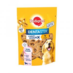 15% taniej! Przysmaki Pedigree dla psa, różne rodzaje - Dentastix Chewy Chunx Maxi, kurczak, 68 g (dla średnich i dużych psów)