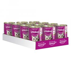 Megapakiet Whiskas Adult, puszki, 24 x 400 g - Łosoś w galarecie