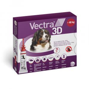 Vectra 3D dla psów, XL (> 40 kg), preparat na pchły, kleszcze, komary i moskity - 6 pipet x 8 ml