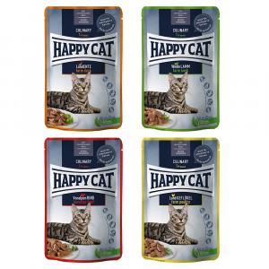 Happy Cat Pouch Meat w sosie, 12 x 85 g - Pakiet mieszany II