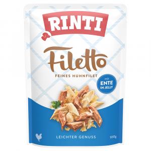 Megapakiet RINTI Filetto w galarecie, saszetki, 48 x 100 g - Kurczak z kaczką