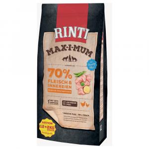 12 + 2 kg gratis! Rinti Max-i-mum, sucha karma dla psa, 14 kg - Kurczak