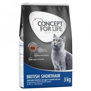 20% taniej! Concept for Life, karma sucha, 10 kg / 3 x 3 kg - British Shorthair Adult - ulepszona receptura! 3 x 3 kg