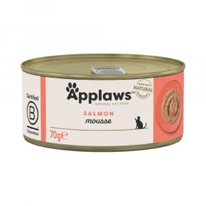 30% taniej! Applaws, karma mokra, 18 x 70 g - Mousse, łosoś