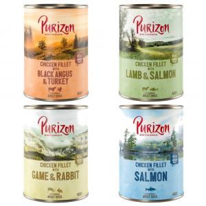 Purizon Adult, 12 x 400 g - Pakiet mieszany (4 smaki)