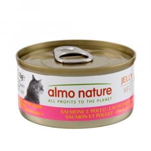 5 + 1 gratis! Almo Nature HFC Natural, 6 x 70 g - Łosoś i kurczak w galarecie