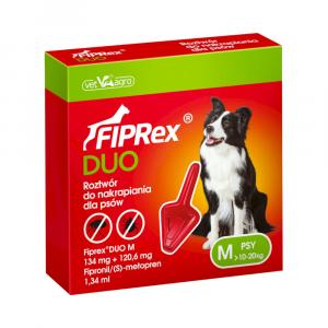 Fiprex DUO Spot-on dla psów - M: 10-20 kg (1 pipeta x 1,34 ml)