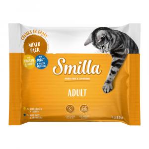Smilla Adult, kawałeczki w sosie z warzywami - Pakiet próbny, 4 x 85 g