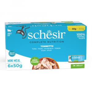 Schesir Complete Nutrition, filet w galarecie, 6 x 50 g - Tuńczyk