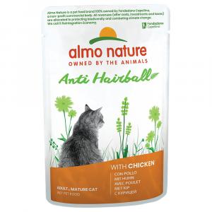 5 + 1 gratis! Almo Nature Holistic Anti Hairball, 6 x 70 g - Z kurczakiem