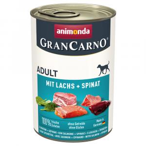 Megapakiet animonda GranCarno Original Adult, 24 x 400 g - Łosoś ze szpinakiem