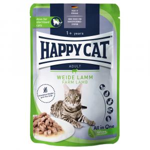 Korzystny pakiet Happy Cat Pouch Meat w sosie, 48 x 85 g - Jagniecina