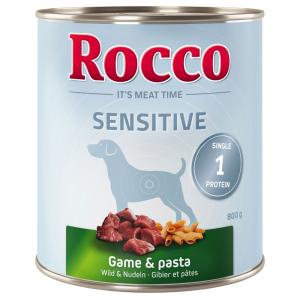 Megapakiet: Rocco Sensitive, 24 x 800 g - Dziczyzna z makaronem