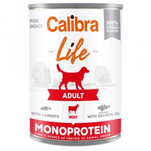 Korzystny pakiet Calibra Dog Life Adult, 12 x 400 g - Wołowina z marchewką