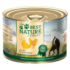 Best Nature Cat Adult, 6 x 200 g - Drób i wątroba