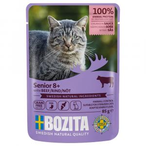 20% taniej! Bozita, karma mokra, saszetki, 12 x 85 g - Senior, kawałki w sosie, wołowina