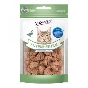 Dokas liofilizowane kacze serca dla kotów - 15 g