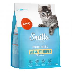 20% taniej! Smilla Young / Kitten, 2 x 1 kg - Young Sterilised, z drobiem