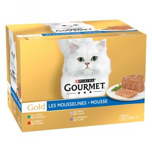 Megapakiet Gourmet Gold Feine Pastete, 48 x 85 g - Pakiet mięsny 1 (Królik, cielęcina, wołowina, jagnięcina)