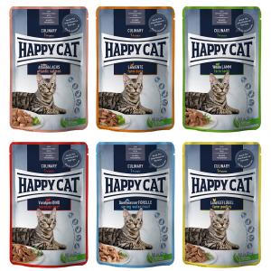 Happy Cat Pouch Meat w sosie, 12 x 85 g - Pakiet mieszany I