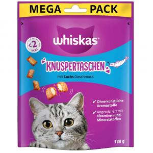 Whiskas Temptations, chrupiące poduszeczki - Łosoś, 4 x 180 g