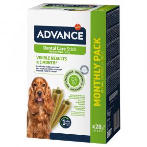 3 + 1 gratis! Advance, przysmaki dla psa, różne rodzaje - Dental Care Stick Medium, 4 x 720 g (4 x 28 paluszków)