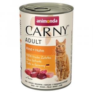Megapakiet animonda Carny Adult, 24 x 400 g - Wołowina i kurczak