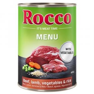 Rocco Menu, 6 x 400 g - Jagnięcina z wołowiną i warzywami z ryżem