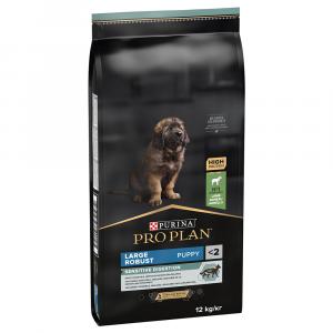 10 / 12 + 2 kg gratis! Purina Pro Plan, karma sucha dla psa, 12 kg / 14 kg - Large Robust Puppy Sensitive Digestion, jagnięcina, 12 kg