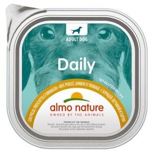 Almo Nature Daily, 9 x 300 g - Z kurczakiem, szynką i serem