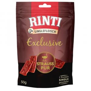 RINTI Singlefleisch Exclusive Snack, 50 g - Struś, 3 x 50 g