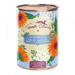 Korzystny pakiet Terra Canis Menu Floralis, 12 x 400 g - Alpine Blossoms: wołowina z ziemniakami, morelą i górskimi ziołami