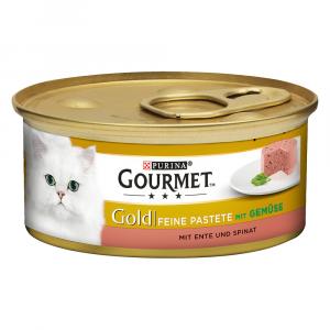 Gourmet Gold Feine Pastete, 12 x 85 g - Kaczka ze szpinakiem