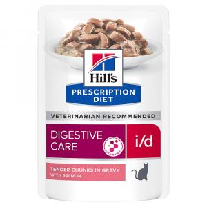 Hill's Prescription Diet Feline i/d Digestive Care, łosoś w sosie - 12 x 85 g