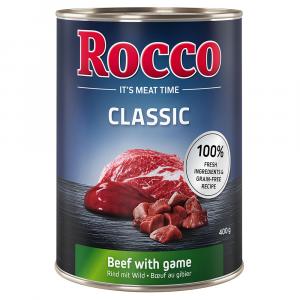 10 + 2 gratis! Rocco Classic, 12 x 400 g - Wołowina i dziczyzna