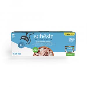 Schesir Complete Nutrition, filet w galarecie, 6 x 85 g - Tuńczyk z okoniem morskim