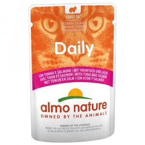 5 + 1 gratis! Almo Nature Daily Menu, 6 x 70 g - Tuńczyk i łosoś