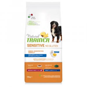 Natural Trainer Sensitive No Gluten Adult Medium/Maxi Single Protein, z jajkiem - 12 kg