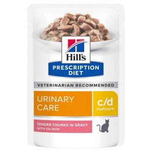 Hill's Prescription Diet Feline c/d Urinary Care, łosoś w sosie - 12 x 85 g