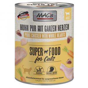Korzystny pakiet MAC´s Cat karma dla kota, 12 x 800 g - Czysty kurczak z całymi sercami drobiowymi