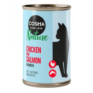 Cosma Nature, 6 x 140 g - Kurczak i łosoś