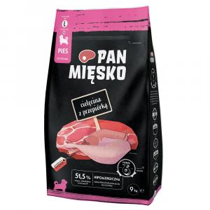 Pan Mięsko Large Puppy, cielęcina z przepiórką - 9 kg