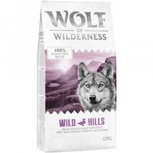 Korzystny pakiet Wolf of Wilderness, 2 x 12 kg - Wild Hills, kaczka