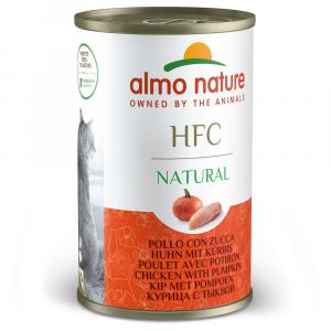 5 + 1 gratis! Almo Nature HFC, mokra karma, 6 x 140 g - Kurczak z dynią