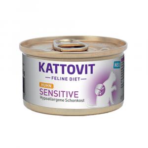 Kattovit Sensitive, puszki - Kurczak, 24 x 85 g